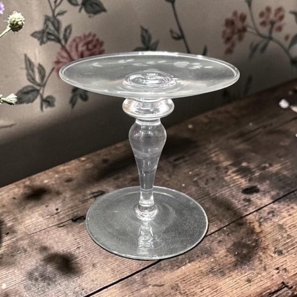 Princess House Heritage Crystal‎ Candlestick, Vintage Etched Floral Glassware